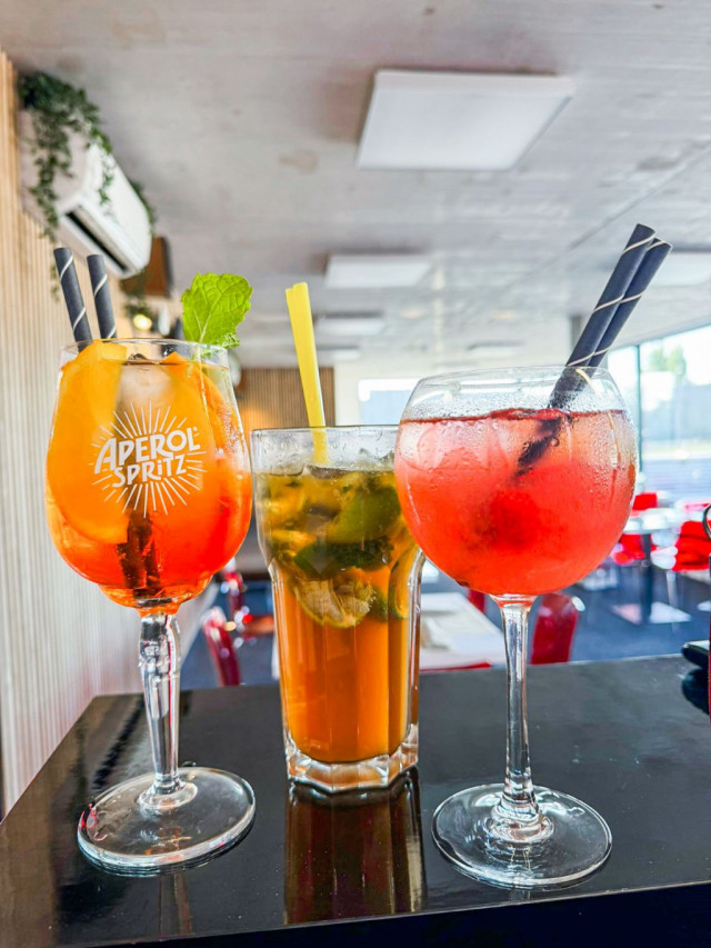 Aperol Spritz, Mojito, Raspberry kiss